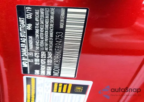 2019 Mercedes-Benz C 300 from USA, damaged, VIN WDDWK8DB6KF894753